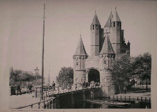 antique print (prent) - (Amsterdamse Poort) Haarlem. Amsterdamsche poort.