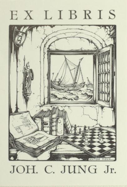 Pieck, Anton. - Exlibris voor Joh. C. Jung jr.