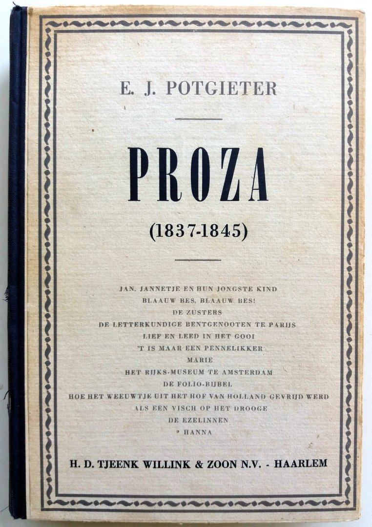 Potgieter, E.J. - Proza (1837-1845)