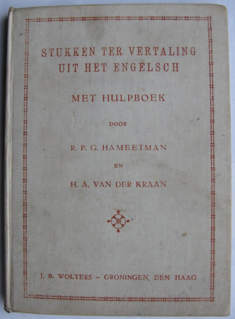 Hameetman, R.P.G. - Stukken ter vertaling uit het Engelsch/met hulpboek