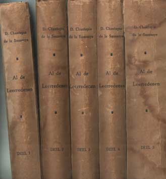 Chantepie de la Saussaye, D. - Al de leerredenen van dr. D. Chantepie de la Saussaye, in leven hoogleeraar te Groningen. Uitgegeven onder toezicht van dr. P.D. Chantepie de la Saussaye, hoogleeraar te Leiden (5 delen, compleet)