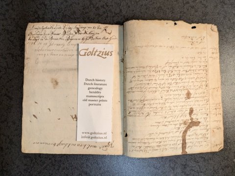  - GRAFT, SCHERMER, NOIJEN, TEETJES Familieaantekeningen Schermer te Graft 1735-1782, 4º, 4 p. manuscript, ca. 1780.