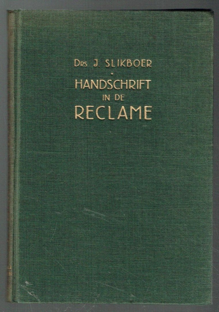 Slikboer, J. - Handschrift in de reclame