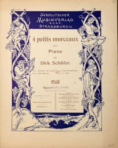 Schäfer, Dirk: - 4 petits morceaux pour piano. No. 3. Chant mélancholique