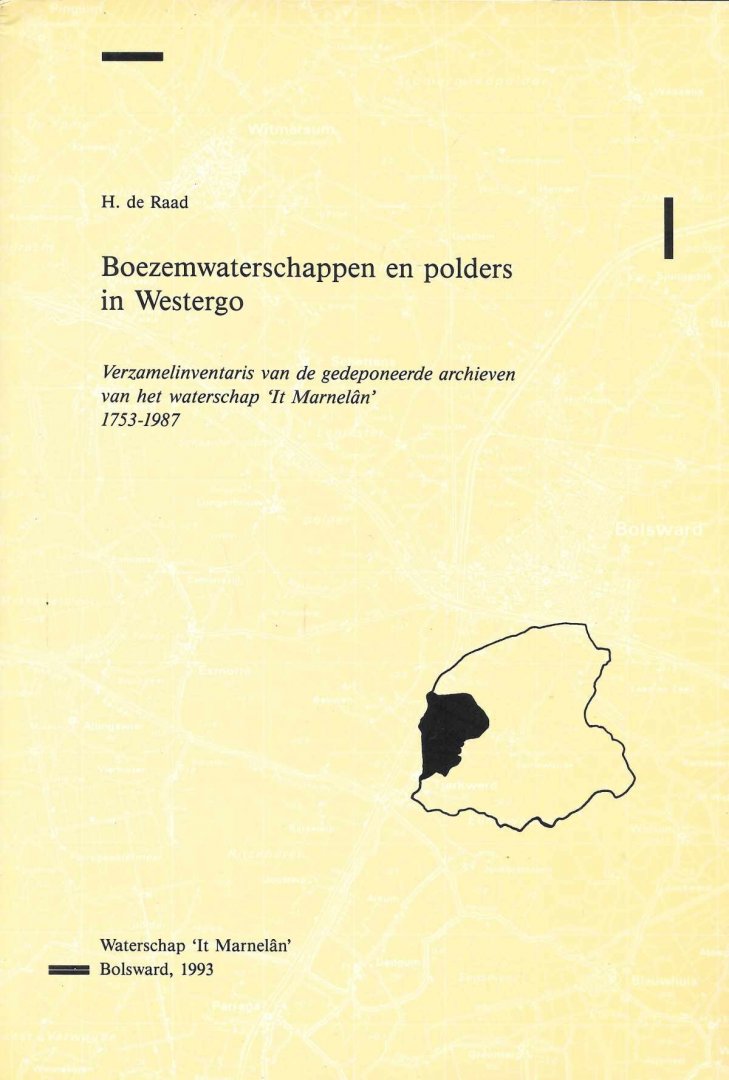 H. de Raad - Boezemwaterschappen en polders in Westergo