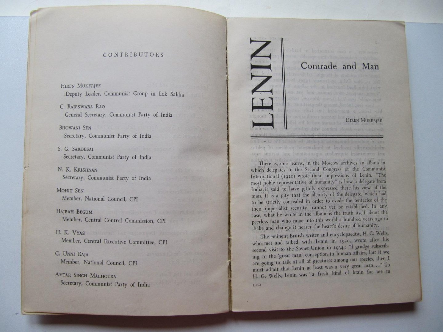 G. Adhikari - M. Rao - Mohit Sen - Lenin and India