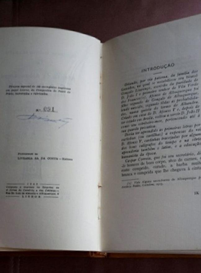Albuquerque, Afonso de - Cartas para el-rei D. Manuel I. Selecção, prefácio e notas de António Baião