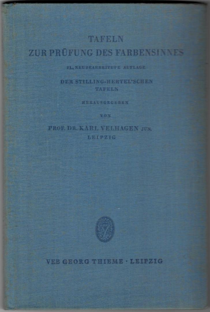 Velhagen jun., Prof.dr. Karl (editie) - Tafeln zur Prüfung des Farbensinnes. Stilling-Hertel'schen Tafeln