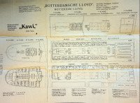 Rotterdamsche Lloyd - Cabinplan Rotterdamsche Lloyd Mailsteamer Kawi 1905 map 7