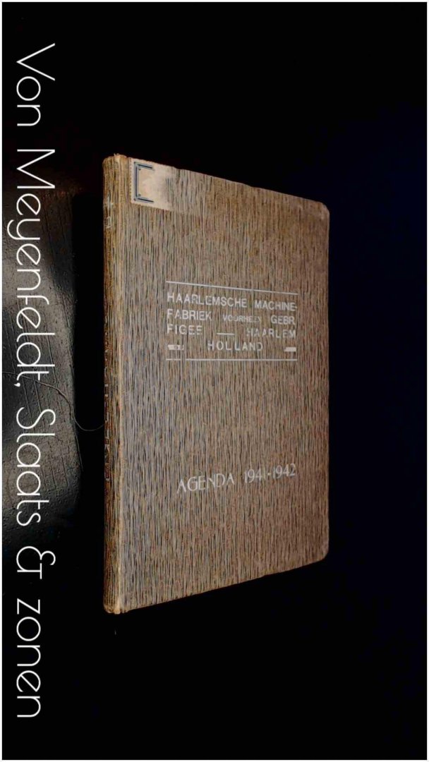 - - Agenda 1941-1942  : Haarlemsche Machinefabriek (voorheen) Gebr. Figee Haarlem Holland