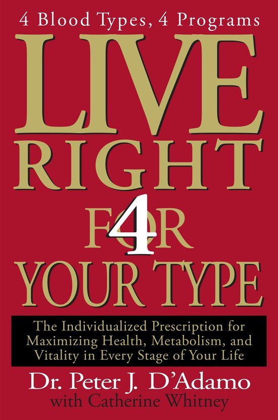 D'Adamo, Peter J., Whitney, Catherine - LIVE RIGHT 4 YOUR TYPE