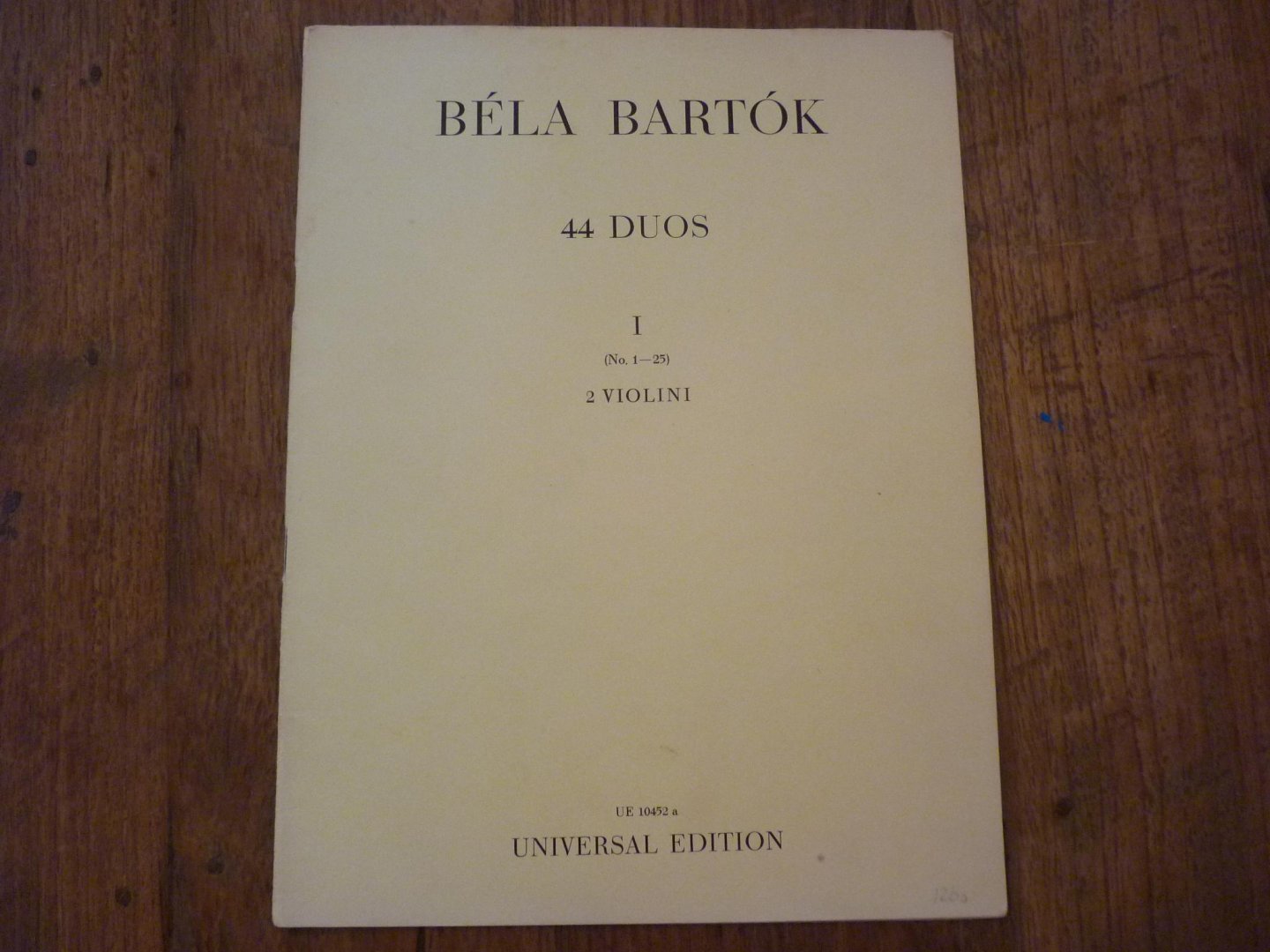 Bartók; Béla (1881–1945) - 44 Duos I - für zwei Violinen; Band 1 (1-25)  (voor 2 violen)