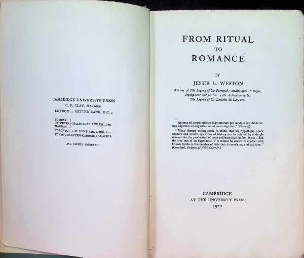 Jessie L. Weston - From ritual to romance