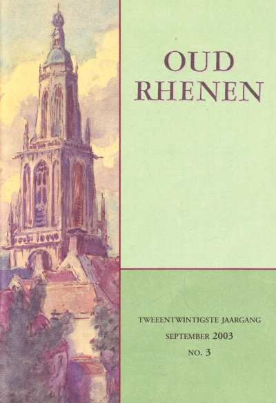 Diversen - Oud Rhenen tweeentwintigste Jaargang September 2003 No. 3