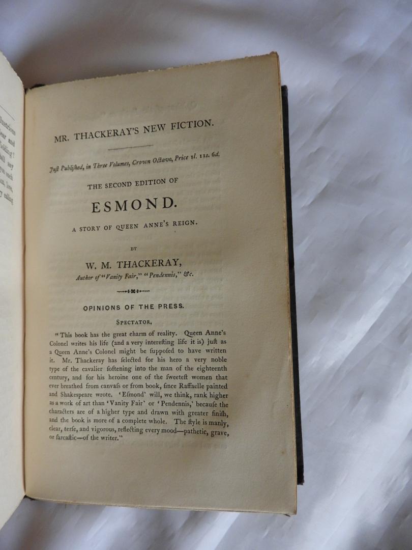 William Makepeace Thackeray W.M. 1811-1863 - the English Humourists of the Eighteenth Century a series of lectures dlivered in England, Scotland, and the united states of america.