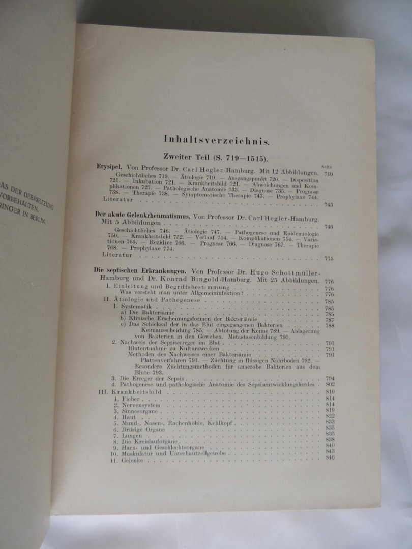 Mohr, Staehelin, Bingold, Chagas, Doerr - Handbuch der inneren Medizin - infektionskrankheiten II