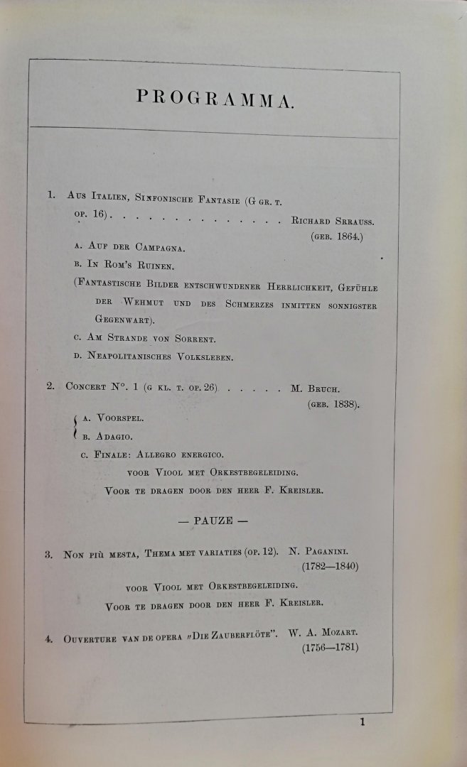 Naamloze Vennootschap "Het Concertgebouw" . [ ISBN  ] 2319 - Programma der Concerten van 11 November 1900 tot 16 Mei 1901.
