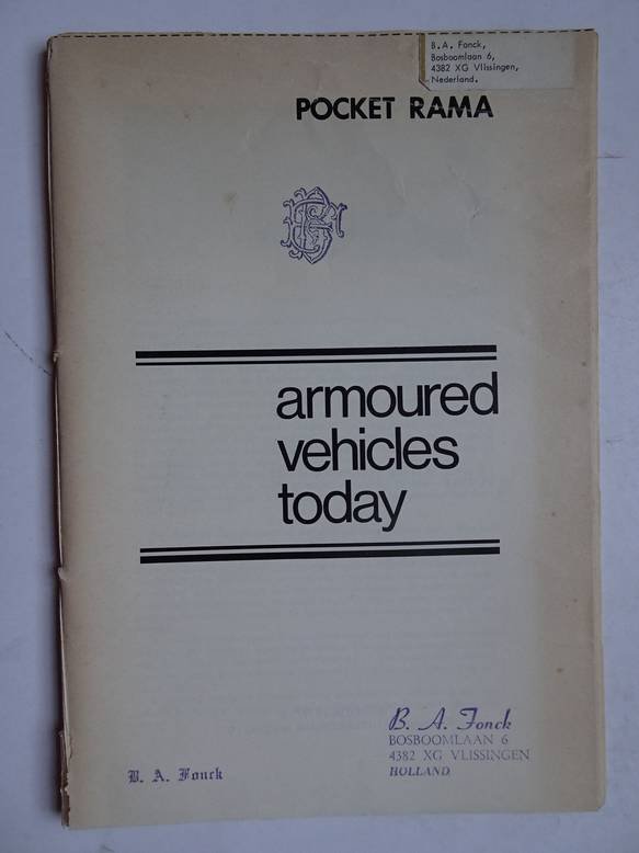  - Armoured vehicles today, 1977/ 1978 edition.