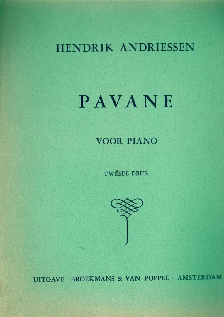 Andriesen Hendrik - Pavane Voor piano