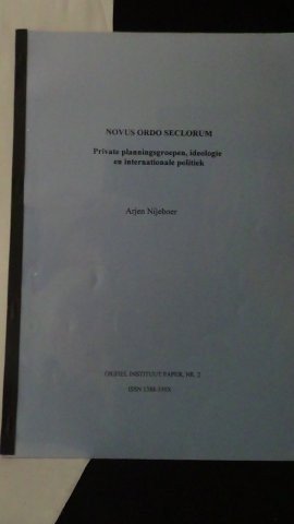 Nijeboer, Arjen, - Novus Ordo Seclorum.