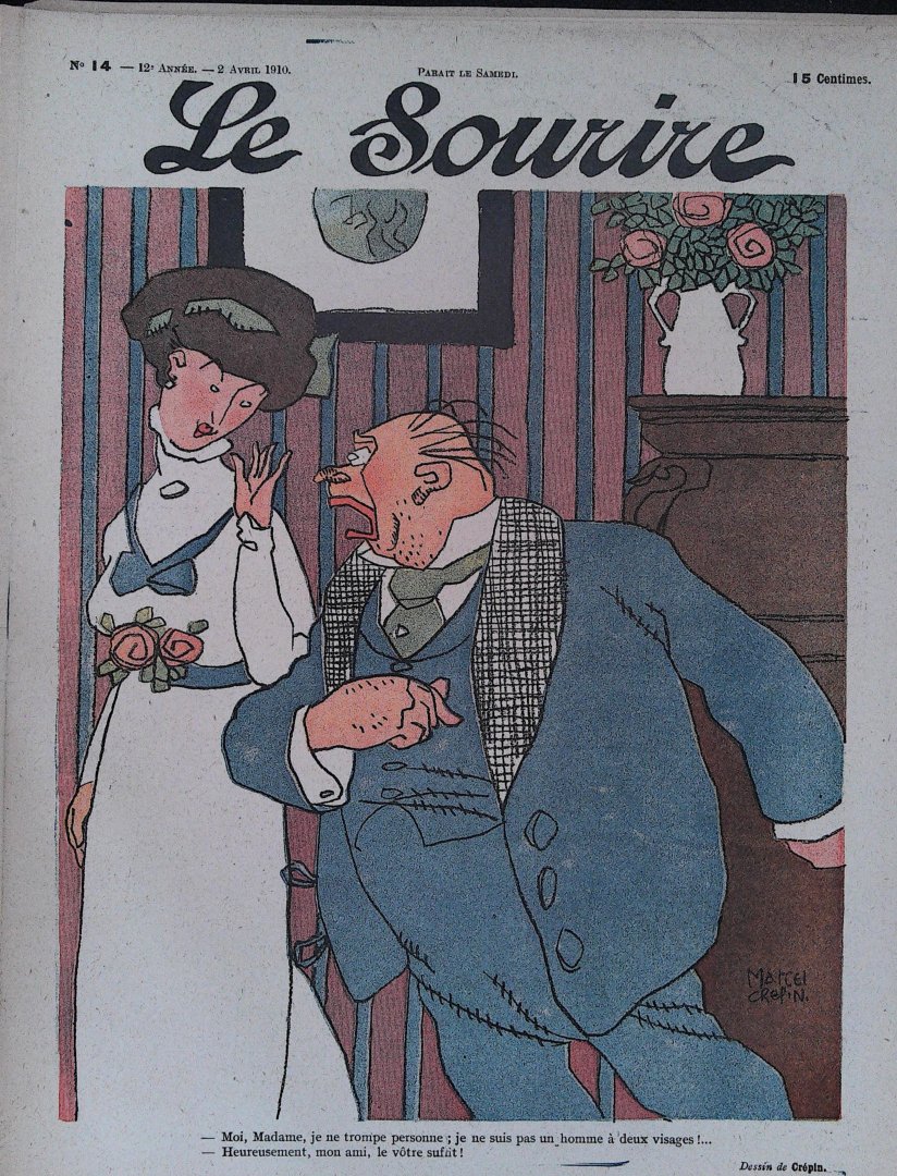 Redactie - Le Sourire 2 April 1910 ( Dessins de Crepin)