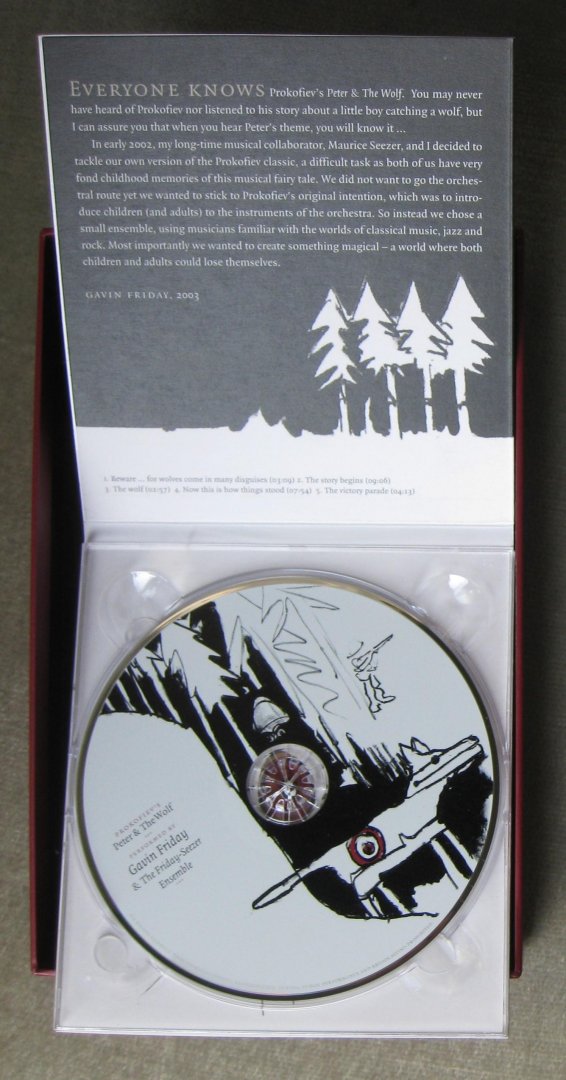 Prokofiev, Sergei  - Friday, Gavin and the Friday-Seezer Ensemble (CD)  Bono - Jordan & Eve  (book) - Sergei Prokofiev's Peter & The wolf