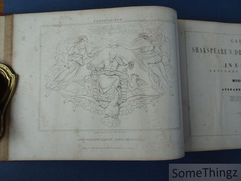Retzsch, Moritz (ills.) /  C. A. Boettiger, Carl Borromaeus von Miltitz and Hermann Ulrici (text). - Outlines to Shakespeare's Dramatic Works. - Gallerie zu Shakspear's dramatischen Werken. In Umrissen erfunden und gestochen von Moritz Retzsch. Complete in one Volume. [German and English text.]