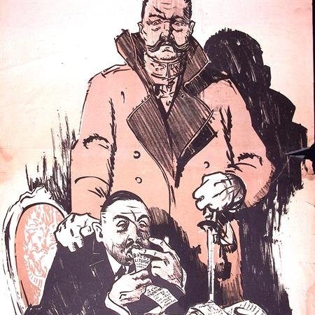 Piet van der Hem - Spotprent over Duitse politiek tijdens Eerste Wereldoorlog