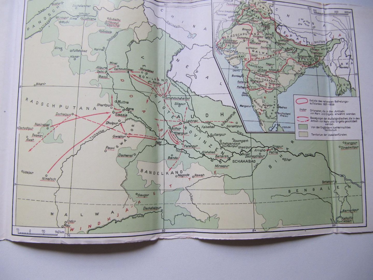 Karl Marx - Friedrich Engels - Austand in Indien