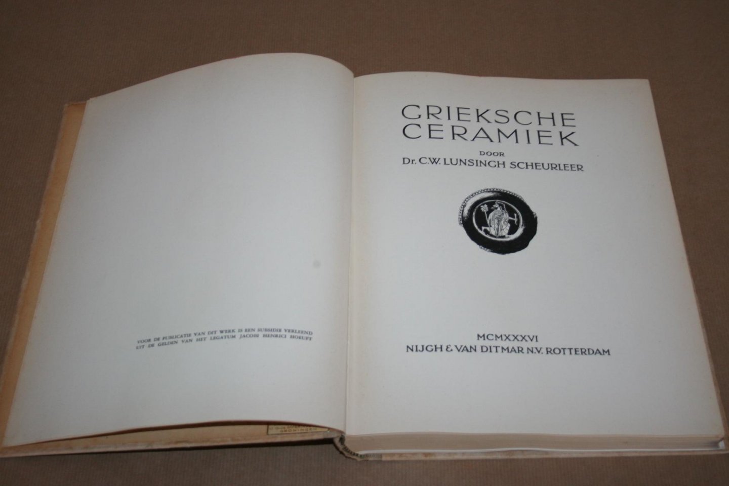 Dr. C.W. Lunsingh Scheurleer - Grieksche Ceramiek