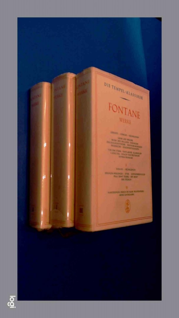 Fontane, Theodor - Werke - 3 bande