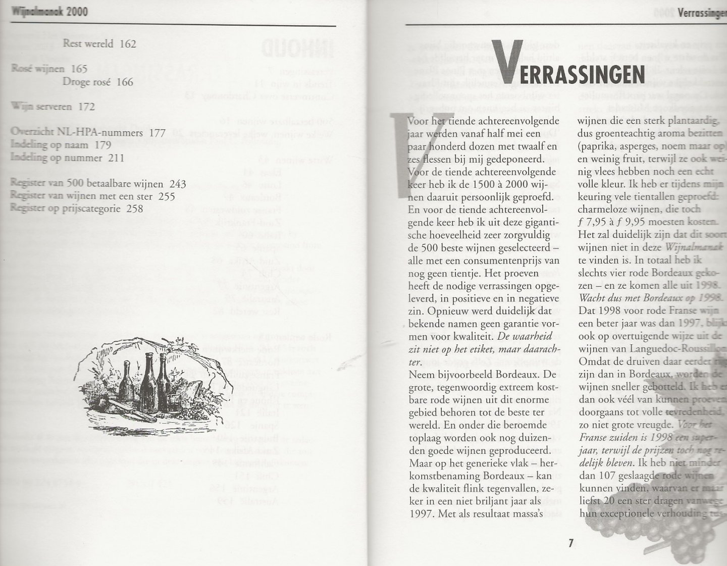 Duijker, Hubrecht . Foto auteur Sjaak Ramakers  Typografie Martien Luys - Wijnalmanak 2000
