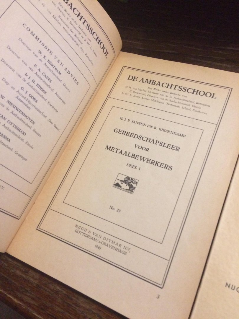 Bertram ,Jonk ,Jansen - Gereedschapsleer ,metaalbewekers ,materiaalkennis