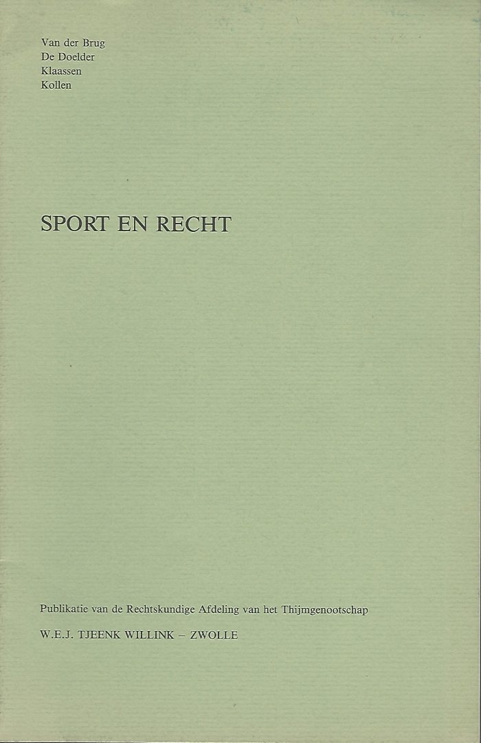 Brug, H. van der - Sport en Recht -Nummer 17