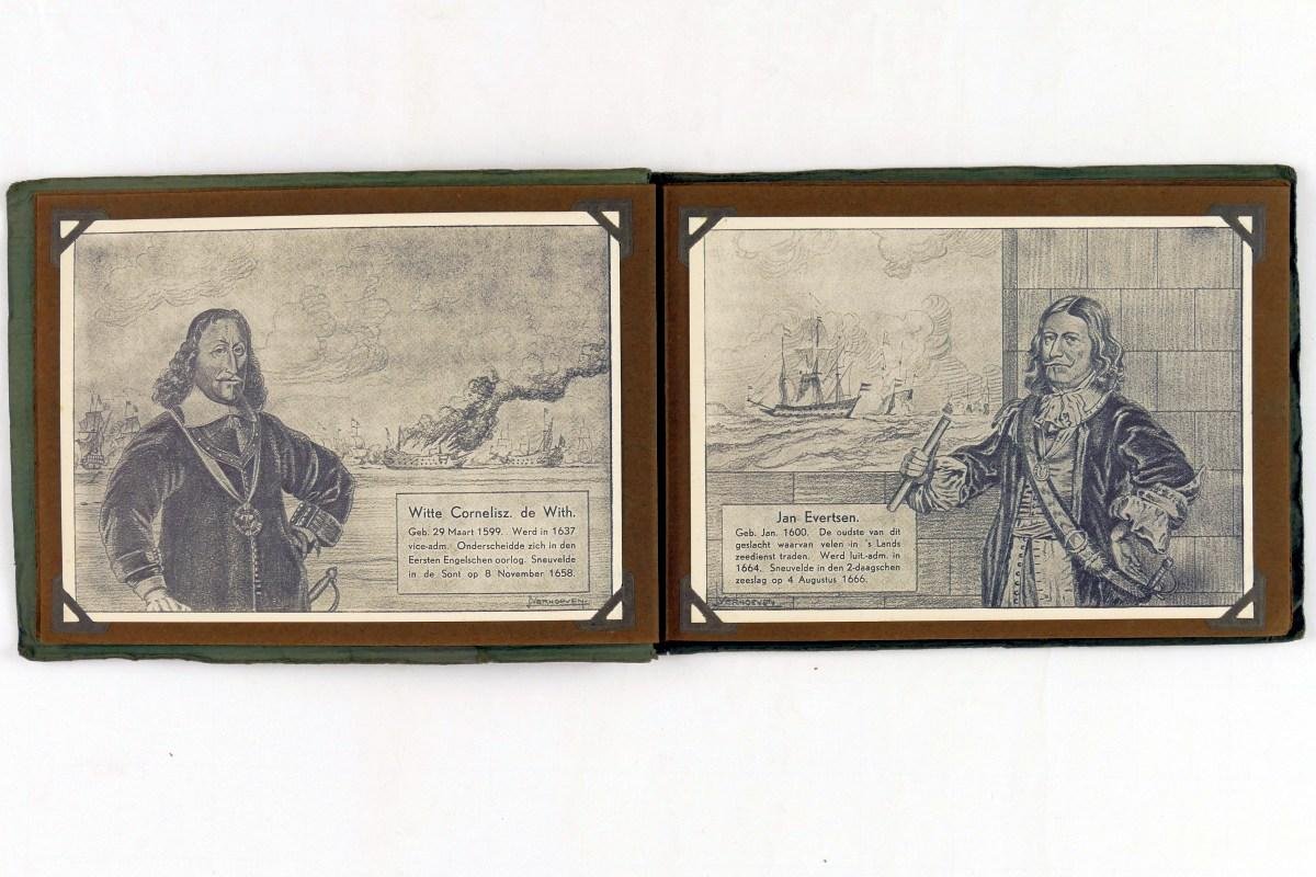 Onbekend - Nederlandsche zeehelden. Onze marine Serie 1, 20 briefkaarten (6 foto's)