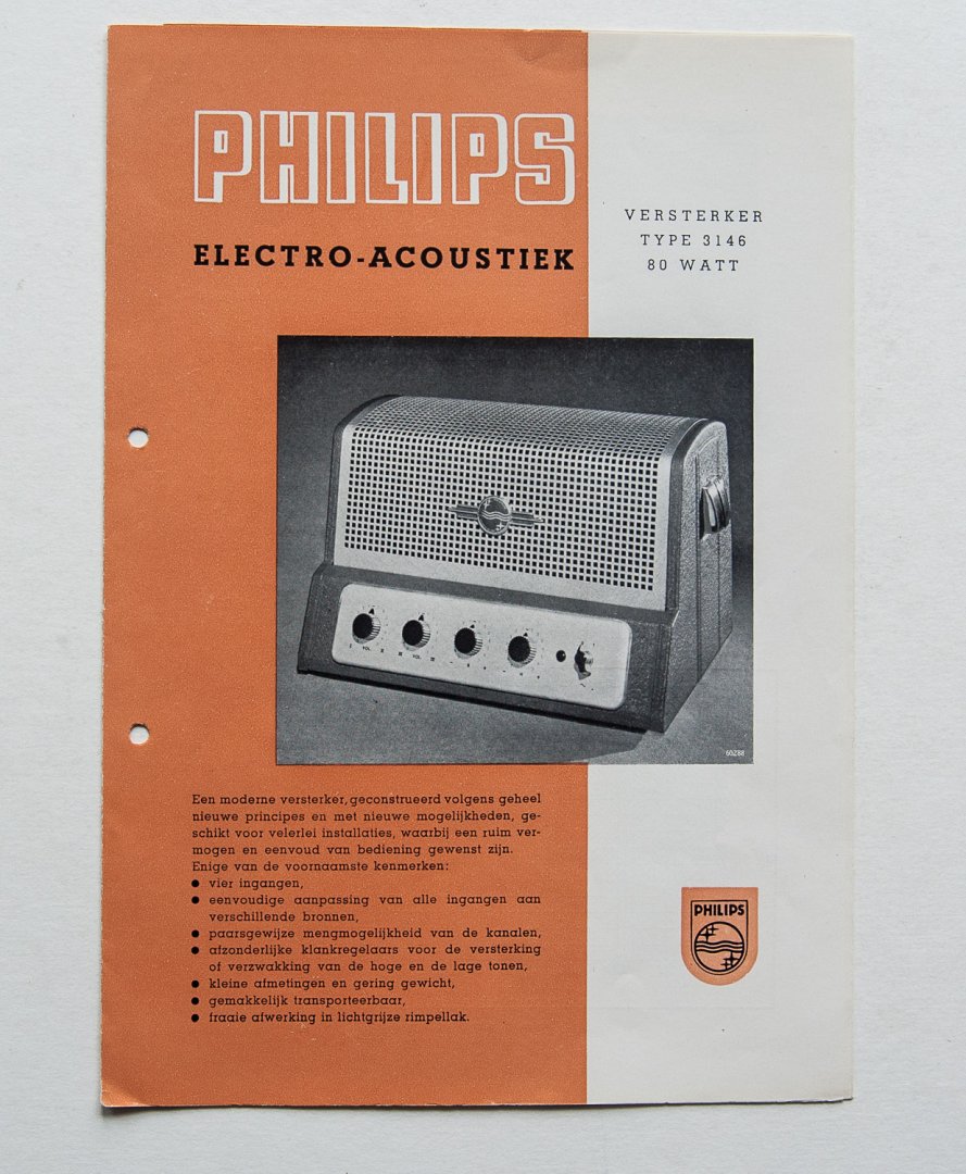  - Philips electro-acoustiek - Versterker type 3146 80 Watt
