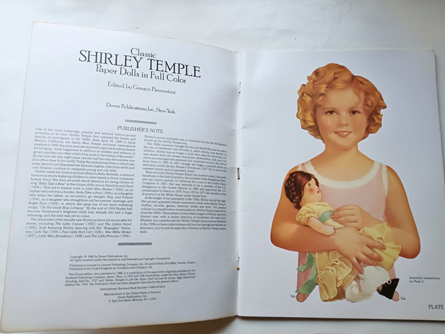 Piemontesi, Grayce - Classic Shirley Temple Paper Dolls