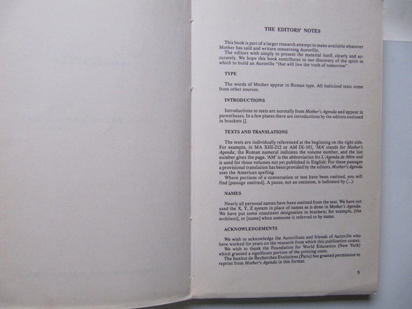 Redactie Auroville - Auroville References in Mother's Agenda