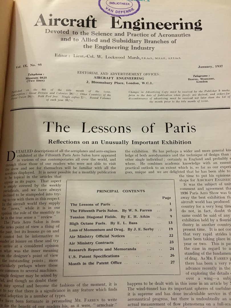 Editor; Lieut-Col, W. Lockwood - Aircraft Engineering, 1937, vol 9, No. 95, devoted to the science And practice of Aeroautics And Allied And subsidiary Branches of the Engineering Industry