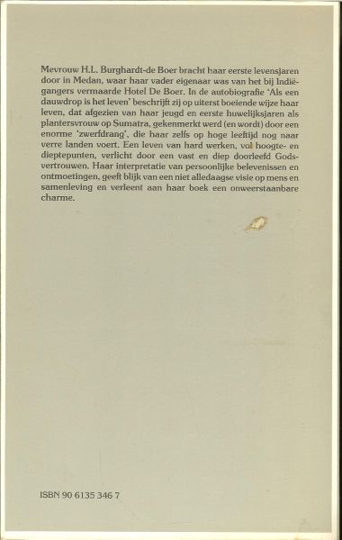 Bughardt - de Boer, H.L  ..  Omslagdia Martin Kers - Als een dauwdrop is het leven .. Autobiografie