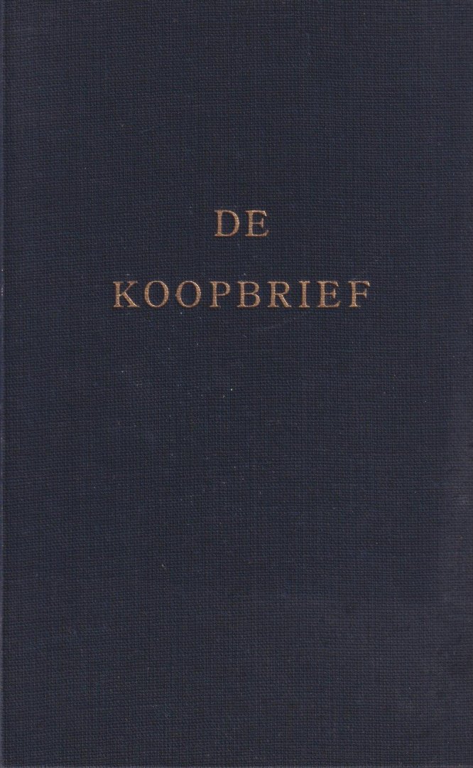 Asscher-Pinkhof, Clara - De koopbrief: Roman