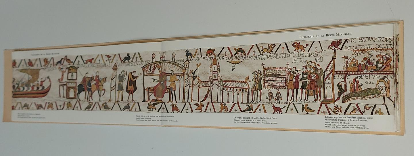 Lepage, Pascal (dessin) - Bayeux. Telle-du-conquest dite Tapisserie de la reine Mathilde - reproduction en couleurs de la tapisserie