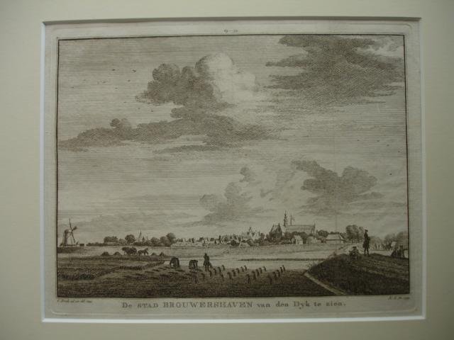Brouwershaven. - De stad Brouwershaven van den Dyk te zien.