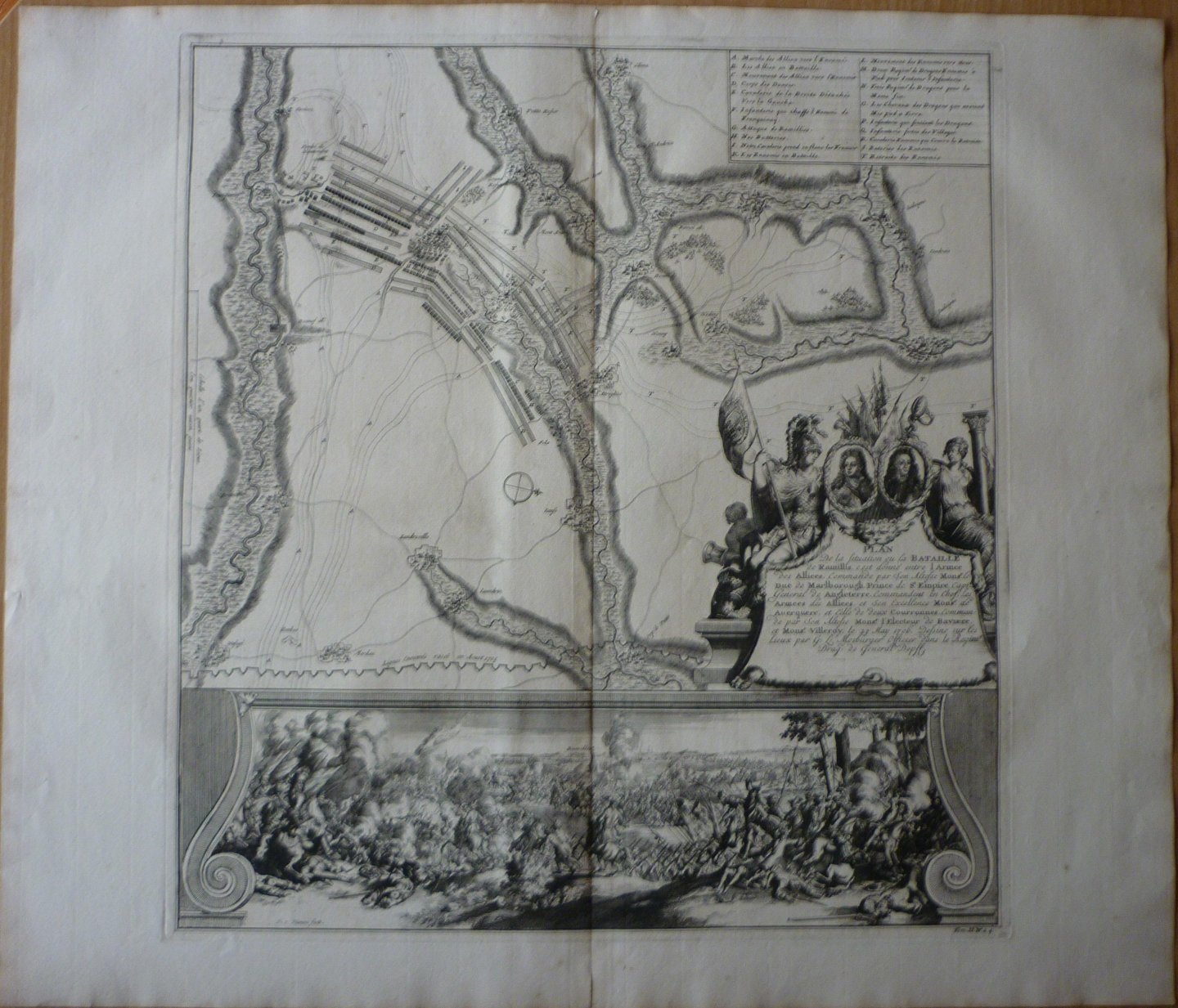 Mosburger, G. L.  Vianen, J. van - Plan de la situation ou la bataille de Ramillis 1706  [Ramillies]