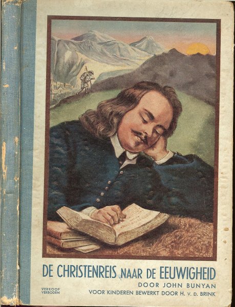Bunyan John .. voor kinderen bewerkt door H.v.d. Brink en diversen vignetten - De Christenreis naar de eeuwigheid