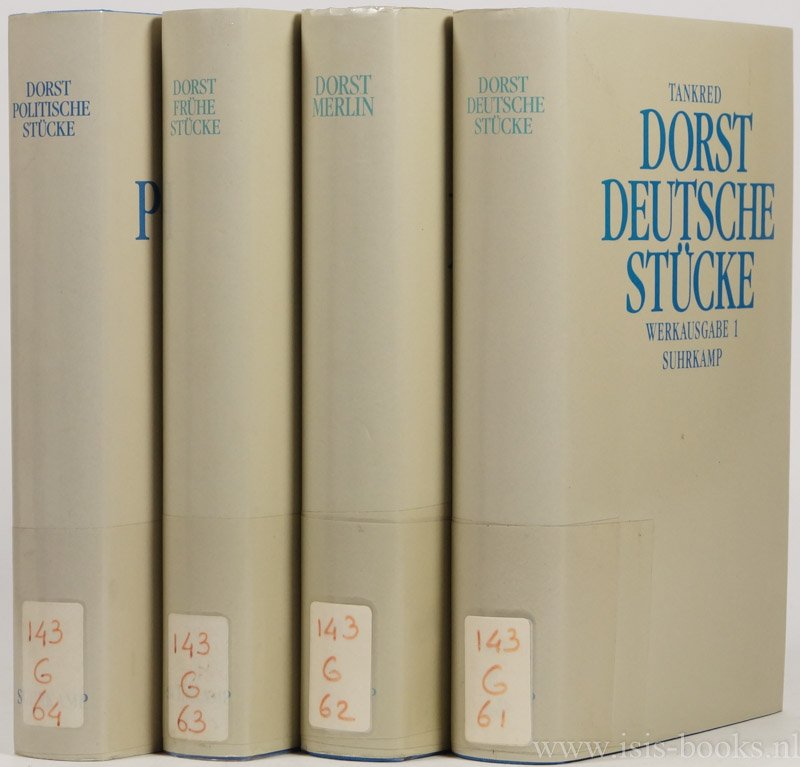 DORST, TANKRED - Werkausgabe. 4 volumes.