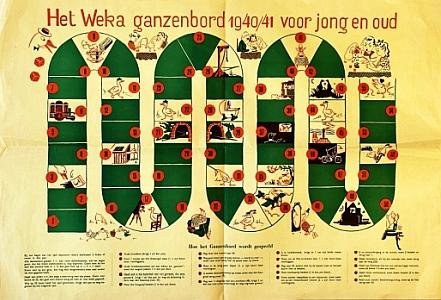 WERELDKRONIEK - Het Weka ganzenbord 1940/ 41 voor jong en oud.