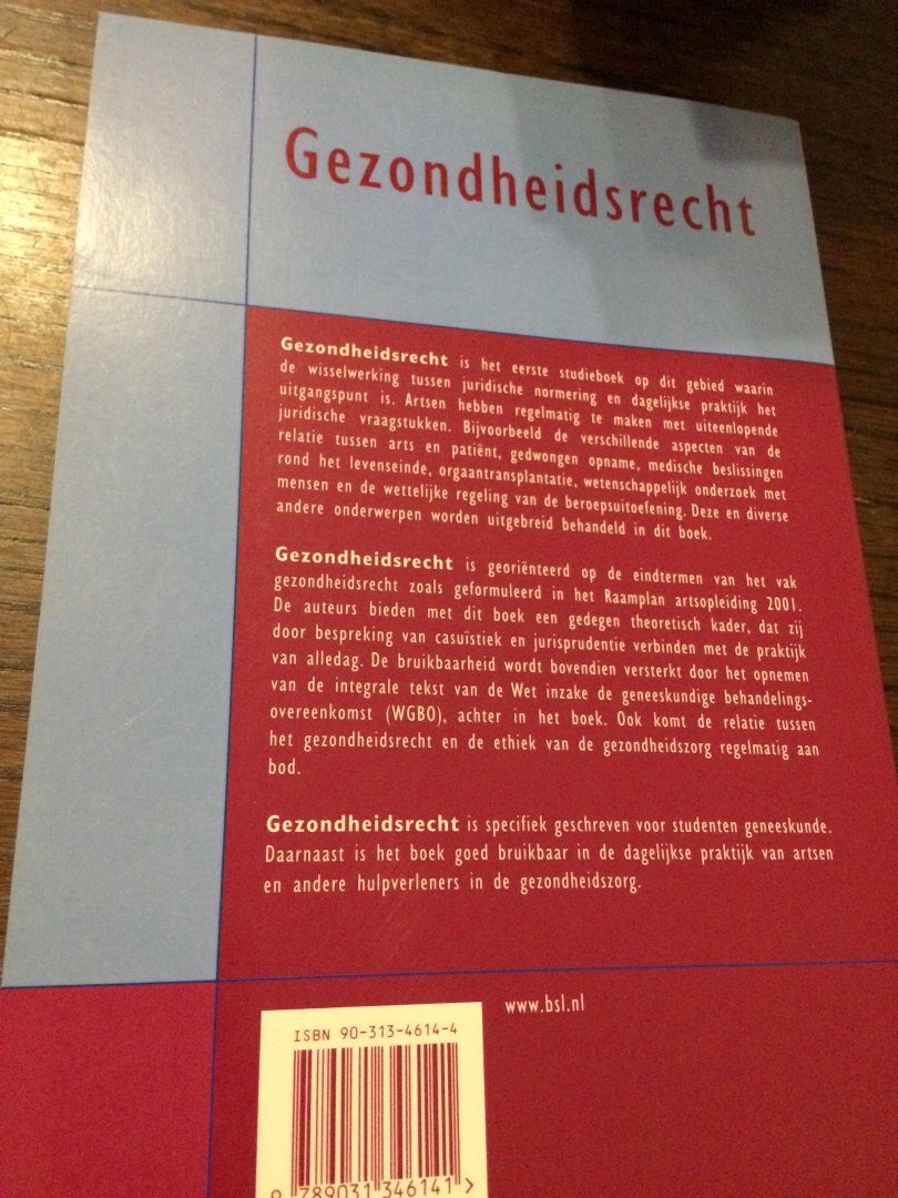 Engberts, D.P. / Kalkman-Bogerd, L.E. - Gezondheidsrecht