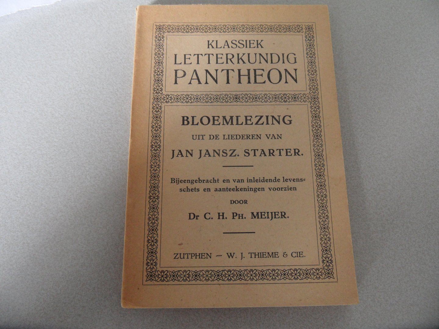 Meijer dr. C.H.Ph. - Bloemlezing uit de liederen van Jan Jansz. Starter