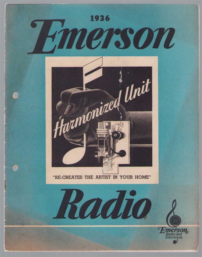 RADIO ONTVANGER catalogus - (BEDRIJF CATALOGUS - TRADE CATALOGUE) 1936 Emerson Radio